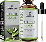 Kanzy Teebaumöl Bio Naturrein 60ml mit Pipette Kaltgepresst Tea Tree Oil für Gesicht, Haut, und Nagel Anti Pickel, Akne Öl, Acne Serum gegen Unreine Haut Ätherische Öle für Diffuser